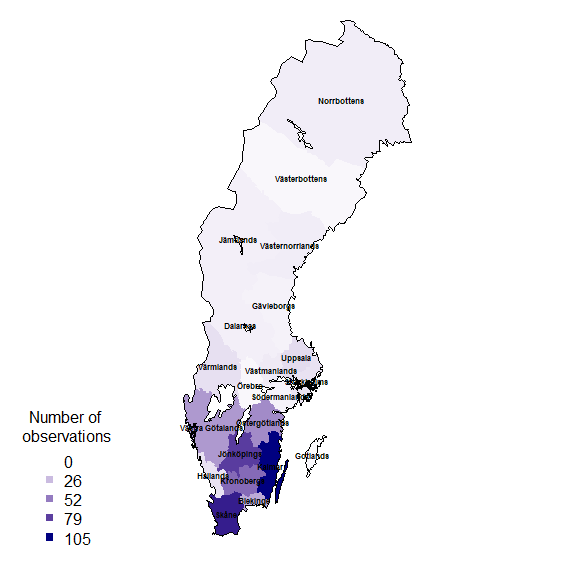 Plot counties