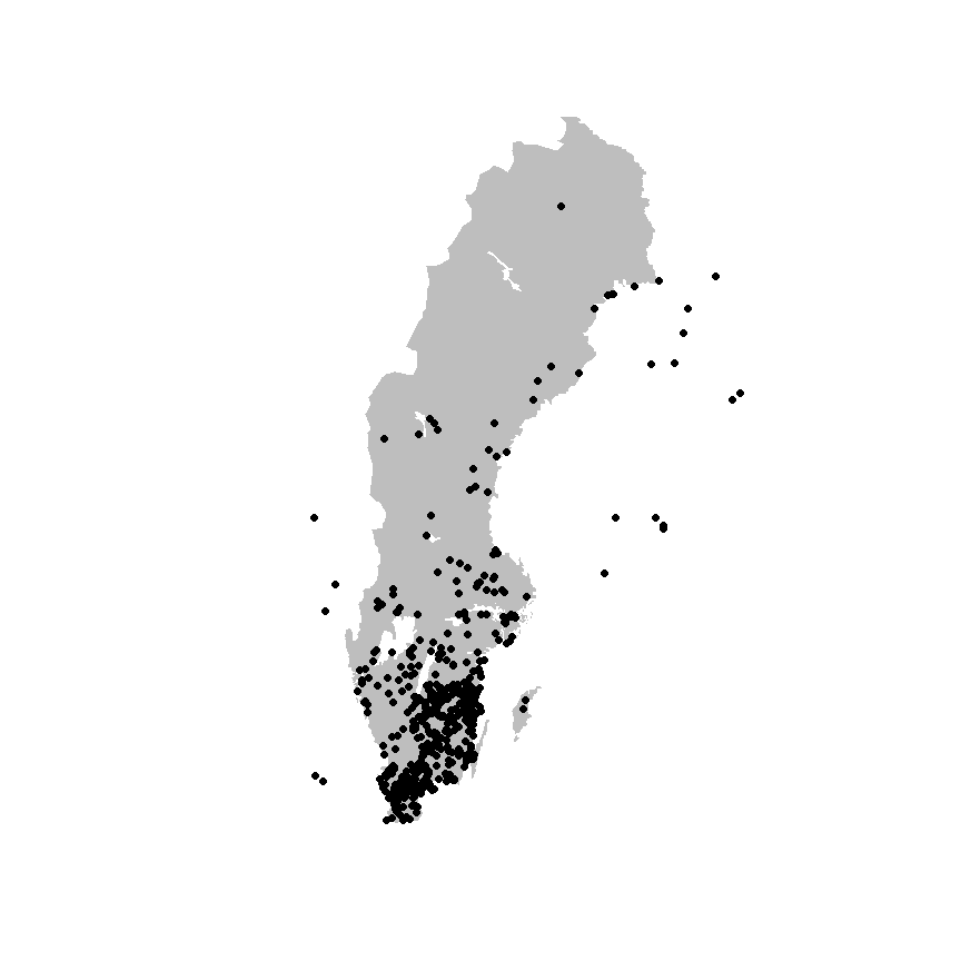 Simple map plot